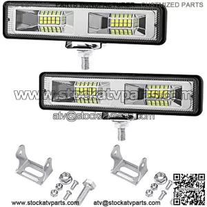 Golf cart Lights, 6 inch LED Light Bar 48W 6000K Super Bright Off Road Driving Work Light for ATV UTV Car Truck Golf Cart