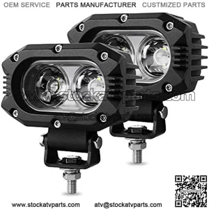 4 Inch LED Pods Light 80W 8000LM 6500K Spot Light Bar Off Road Xenon Driving Light IP67 Waterproof for Truck ATV Golf Cart Boat UTV 4X4, Pack of 2