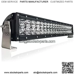 Black Oak 20- Inch Dual Row LED Light Bar - Combo, Spot and Flood Optics - Waterproof Lighting for Off-Road Trucks, Jeep, ATV, UTV, Boats, Fog Driving Work Light, Pro Series 2.0
