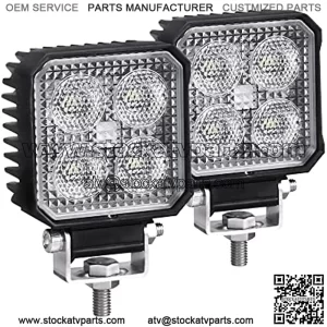 2.8inch LED Work Lights 48W 5500LMS 12V Flood Light Bar Waterproof Square Lights for Truck Tractor Off Road ATV UTV Jeep Golf cart Boat