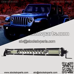 LED Working Fog Light Bar 10inch Mini 78W Single Row Car Roof Light Wire Harness Wiring for Trucks SUV, ATV, UTV, Jeep, Vehicle, Pickup (White Light)