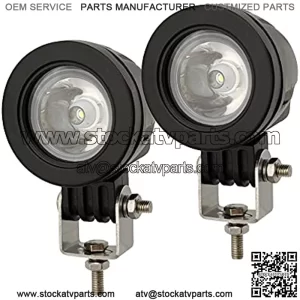 LED Spot Light Motorcycle Driving Fog Lights 2Pcs 2Inch Round Waterproof LED Pod Lights Work Auxiliary Lights Offroad Driving Lights Fit for Motorcycle Auto Truck UTV SUV Tractor Forklift