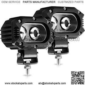 2 pcs LED Spot Lights LED Pod Light 4 inch 96W 8000LM Led Driving Light LED Cube Light for Truck ATV UTV SUV Offroad Motorcycle Boat (914Z-S-pair)