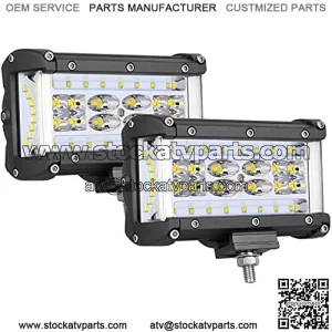 Dual Side Shooter LED Lights, SWATOW INDUSTRIES 2PCS 240W 5 Inch LED Light Bar Quad Row LED Fog Lights Off Road LED Cube Lights for Truck Tractor SUV ATV UTV Motorcycle Boat