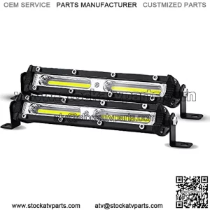 2-Pack 7Inch 26000LM Off-Road Light Bar, 80W 6500K White Ultra-Slim LED Light Bar Flood Light Waterproof Off Road Driving Lighting COB LED Driving Fog Lights for Offroad Trucks ATV UTV SUV