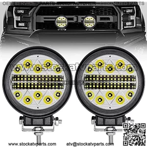 4.5" Round LED Work Light Bar 126W Waterproof Driving Light, Spot & Flood Light Off-Road Lights Truck Light Tractor Light Boat Light for Truck Pickup Jeep SUV ATV UTV-2pcs