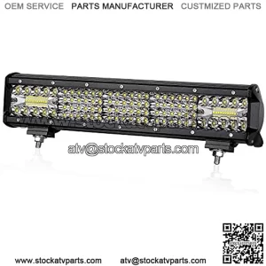 LED Light Bar, Niking Auto 15 Inch 336W Quad Row Off Road LED Driving Lights Spot Flood Combo Beam Fog Lamps LED Work Light Waterproof for Trucks ATV UTV SUV Boat