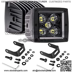 LED Cubes, LED Light Bar 3 Inch 2PCS 100W LED Pods Square Driving Lights Spot Beam LED Cube Off Road Work Lights Fog Lights Truck Bumper Light for ATV Utv 4wd Motorcycle Offroad Pickup Boat