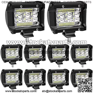 LED Light Pods, 4 Inch LED Light Bar 78W, Off Road LED Driving Work Pod Lights 12V 24V for SUV ATV UTV Truck Pickup Spot Flood Combo Beam, Pack of 10