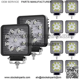 LED Light Bar. LED Light Pods Work Light 4Inch 27W Spot Combo Beam Off-Road Light Bar Driving Fog Light with Mountng Bracket for Off-Road,Truck,Car,ATV,SUV .