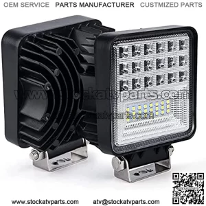 12v Led Flood Tractor Work Reserve Lights, 2Pcs Backup Driving Lights for Tow Trucks, Tractor, Trailer Cargo, Skid Steer, Forklift, Kayak