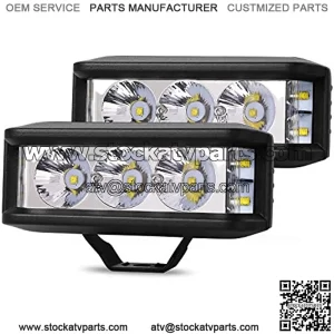 LED Pod Lights 2PCS 5 Inch 6000LM Side Shooter LED Light Bar Single Row Spot Flood Combo Beam Off Road Driving Fog Lights for Truck ATV UTV SUV Pickup Boat