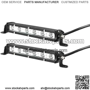 2 PCS Single Row LED Light Bar 7 Inch 18w LED Work Light Ultra Slim Mini Spot Flood ComboLed Driving Lights Boat Lighting Fog Lights Offroad,SUV 4wd Truck Heavy Duty Vehicle ATV Lights
