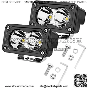 LED Pods, 2PCS 40W 3 Inch Driving Light Bar Off Road Spot Light Super Bright Work Light Cube LED Bumper Light Pod Fog Light for Truck ATV UTV Motorcycle Boat Offroad