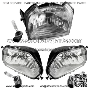 Headlight Complete Set For Polaris 2410614 2410615 2410616 Left Right Middle (For: Polaris Sportsman 570)