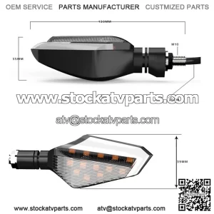 Led light turn signal with white light front 2pcs