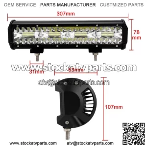 Led bar 12" 240W combo homologation E9