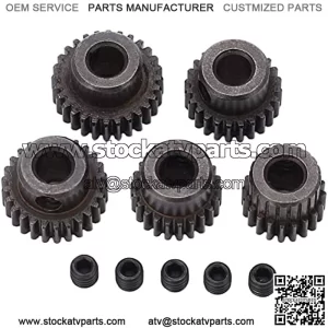 5PCS 48DP Motor Gear Steel 20T 22T 24T 26T 28T Pinion Gear Set 5mm Shaft Hole Motor Gears for RC Car Replacement Parts