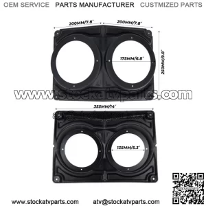 6.5" Overhead Roof Mount Speaker Pods Audio Kit Enclosure For Polaris/Can Am/UTV