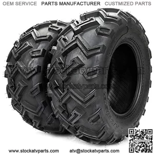 Set of 2 ATVUTV Tubeless Tires LRC 25x10-12 Rear Left Right 6PR Rubber Load Range C bias tire 2510 12 black