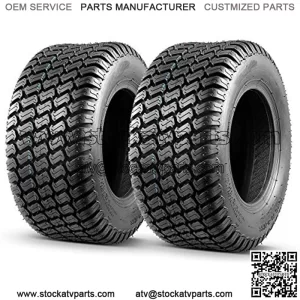 2 Pcs 16x6.50-8 Lawn Mower Tire for Garden Tractors Riding Mowers, 4PR, Tubeless