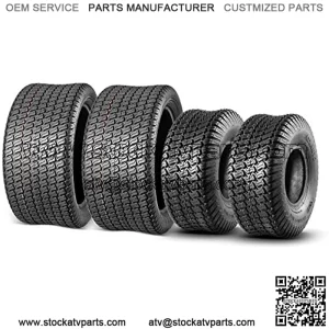 15x6-6 Front & 20x8-8 Rear Lawn Mower Turf Tires 4PR(2 Front Tires+2 Rear Tires)