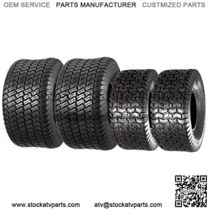 Lawn Mower Tires 15x6-6 20x10-8 4PLY P332+P512(2 Front Tires+2 Rear Tires)