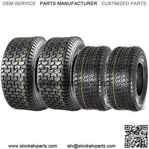 Set of 4 Lawn Mower Turf Tires 13X5.00-6 Front & 16X6.50-8 Rear, 4PR Tubeless