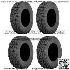 Full set of Sedona Coyote 27x9-12 and 27x11-12 ATV Tires (4)