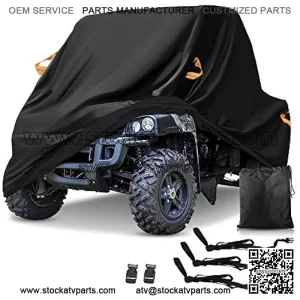 UTV Cover, Waterproof Heavy Denier Oxford Cloth Material for Polaris RZR Yamaha Rhino Can-Am Defender Honda Pioneer Kawasaki Mule Teryx 2-3 Passenger
