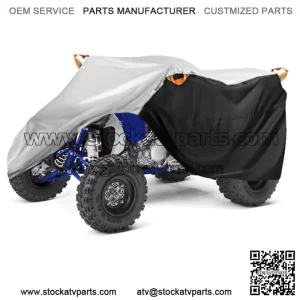 Quad Bike ATV Cover Waterproof Dust Protector Black+Silver For Yamaha YFZ 450 R