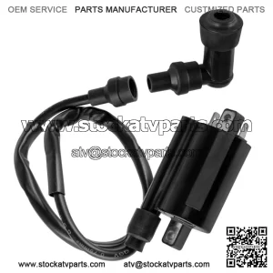 Ignition Coil w/ Spark Plug Boot Cap for Kawasaki Mule 3010 KAF620 Trans 2007-08