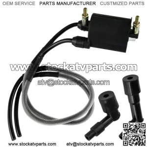 Ignition Coil w/ Spark Plug Caps 23" Wire for Kawasaki Vulcan 1500 1997-2008