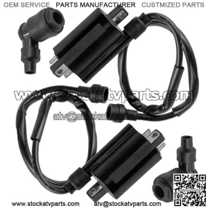 Ignition Coil w/ Spark Plug Boot Cap For Kawasaki Mule 3010 KAF620 2007-2008