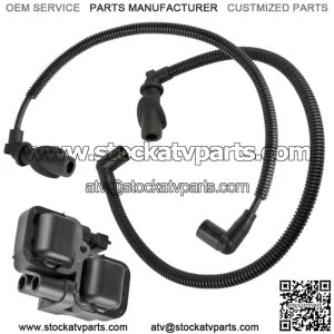 Ignition Coil w/ Spark Plug Wire 59.3 49.5 cm For Polaris Sportsman 800 2009-15