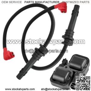 Ignition Coil with Spark Plug Wires for Polaris Ranger XP 900 2014-2019 (For: Polaris)
