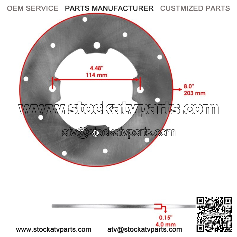 Front Left Right or Rear Brake Disc for Arctic Cat 1436-808 2402-002 - Image 2