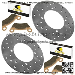 2x Rear Brake Disc w/Pads for Polaris Ranger 400 / Sportsman ACE 14-15 / ACE 570