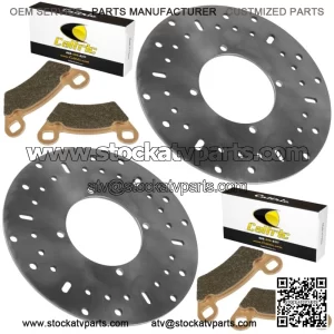 2x Front Brake Disc w/Pads Polaris Sportsman 570 X2 Utility Big Boss 6x6 ACE 500 (For: Polaris Sportsman 570)