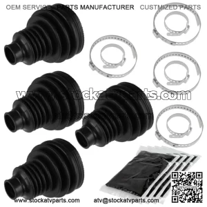 2 Rear Axle Inner And Outer CV Boot Kits for Polaris Sportsman 800 EFI 2008-2010 (For: Polaris Sportsman 800)