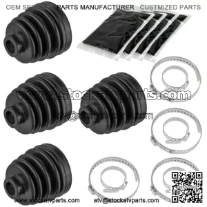 2 Rear Axle Inner And Outer CV Boot Kits for Polaris Sportsman 500 4X4 HO 99-05