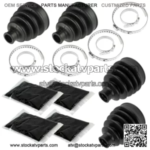 2 Front Axle Inner Outer CV Boot Kit for Can-Am Renegade 800 800R 4X4 2007-2012