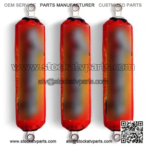 Red Shock Covers Honda Racing TRX 250 TRX 300 TRX 400 EX TRX400 X (Set of 3) (For: Honda FourTrax 200)