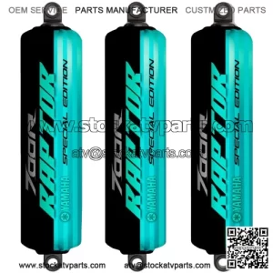Turquoise & Black Shock Covers for Yamaha Raptor YFM700R [Special Edition]