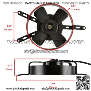 Radiator Fan for Kawasaki Brute Force 750 KVF750 A B C D E F 4X4i  2005 - 2011 (For: Kawasaki)