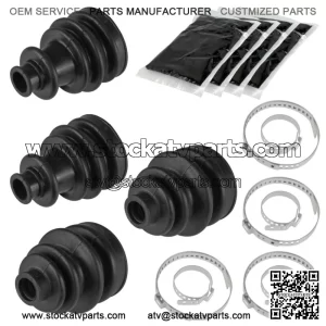 2 Rear Axle Inner Outer LH RH CV Boot Kit for Polaris Sportsman 570 6X6 2018-20 (For: Polaris Sportsman 570)