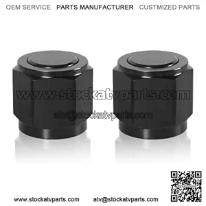 4AN Female Flare Cap Block Off Fitting Plug, 2 PCS Aluminum Swivel Hose Fitting Hex Head Plug Nut Port Adapter, Car Accessories Modification Parts Female Flare Cap for Fuel Oil Line (AN4)