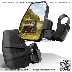 UTV Side Mirrors, You No Longer Need to Adjust by HandInnovative Automatic Reset Function, for 1.5"-2.0" Roll Cage, Compatible with Polaris RZR, Can Am Maverick, Honda Pioneer, Kawasaki Mule