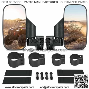 UTV Side Mirrors Rear View Mirrors For 1.75"-2" Polaris Yamaha