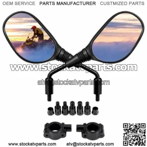ATV Rear View Side Mirrors w/7/8" Handlebar For Polariportsman Yamaha Raptor